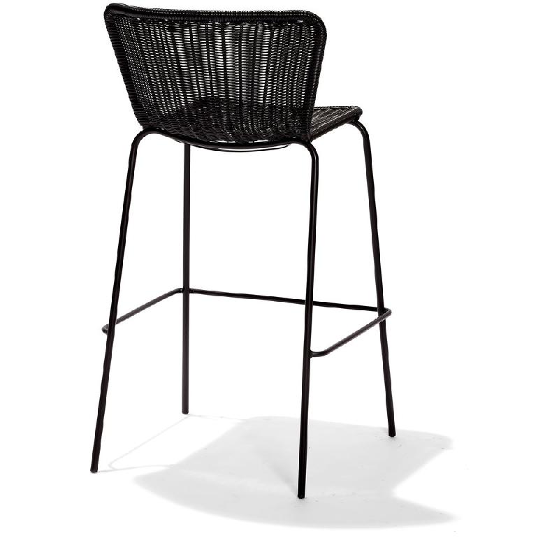 Luca - Tabouret de bar empilable Noir_1