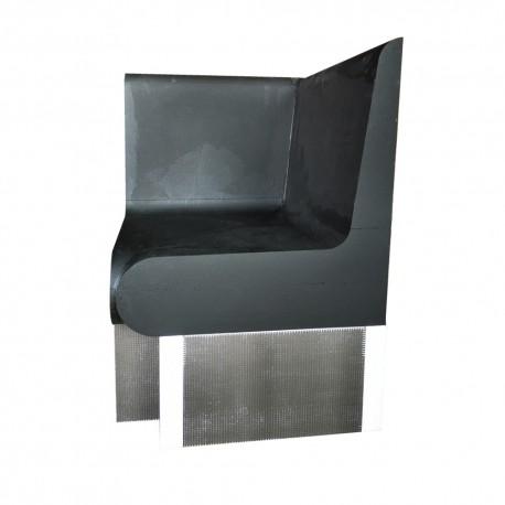 Banc angle arrondi 600 x 586 x 870 mm avec dossier XPS prêt à carreler - Hammam et salle de bain Valstorm_1