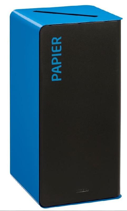 Borne de tri sélectif Cubatri 40 L - Gris Manganèse ou blanche - Acier poudré anti-UV - Fabrication française_1