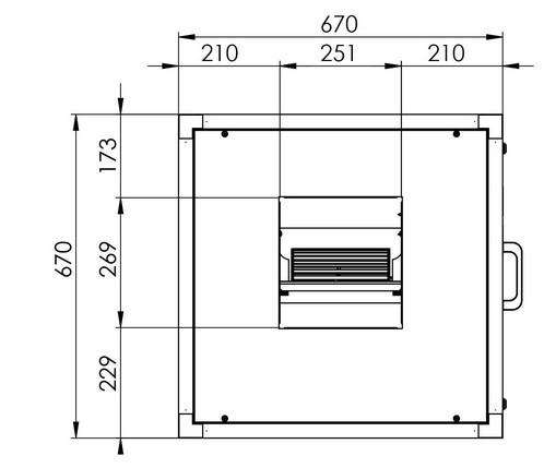 Caisson à charbon actif statique 2700 m³ / heure (avec moteur)_1