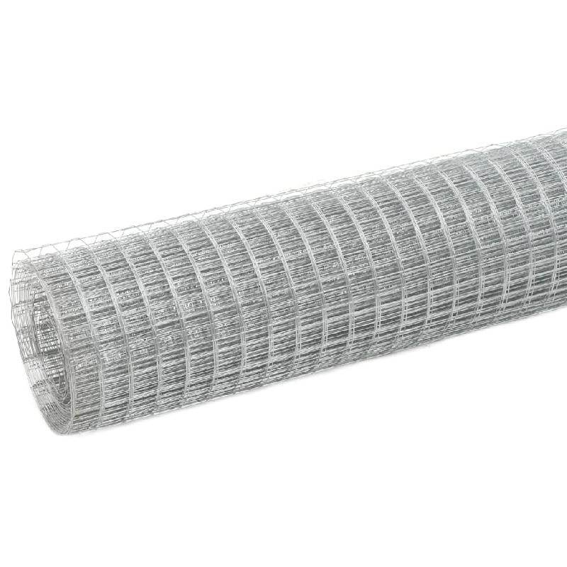 Vidaxl grillage pour volière acier galvanisé 10x1,5 m argenté 143613_1