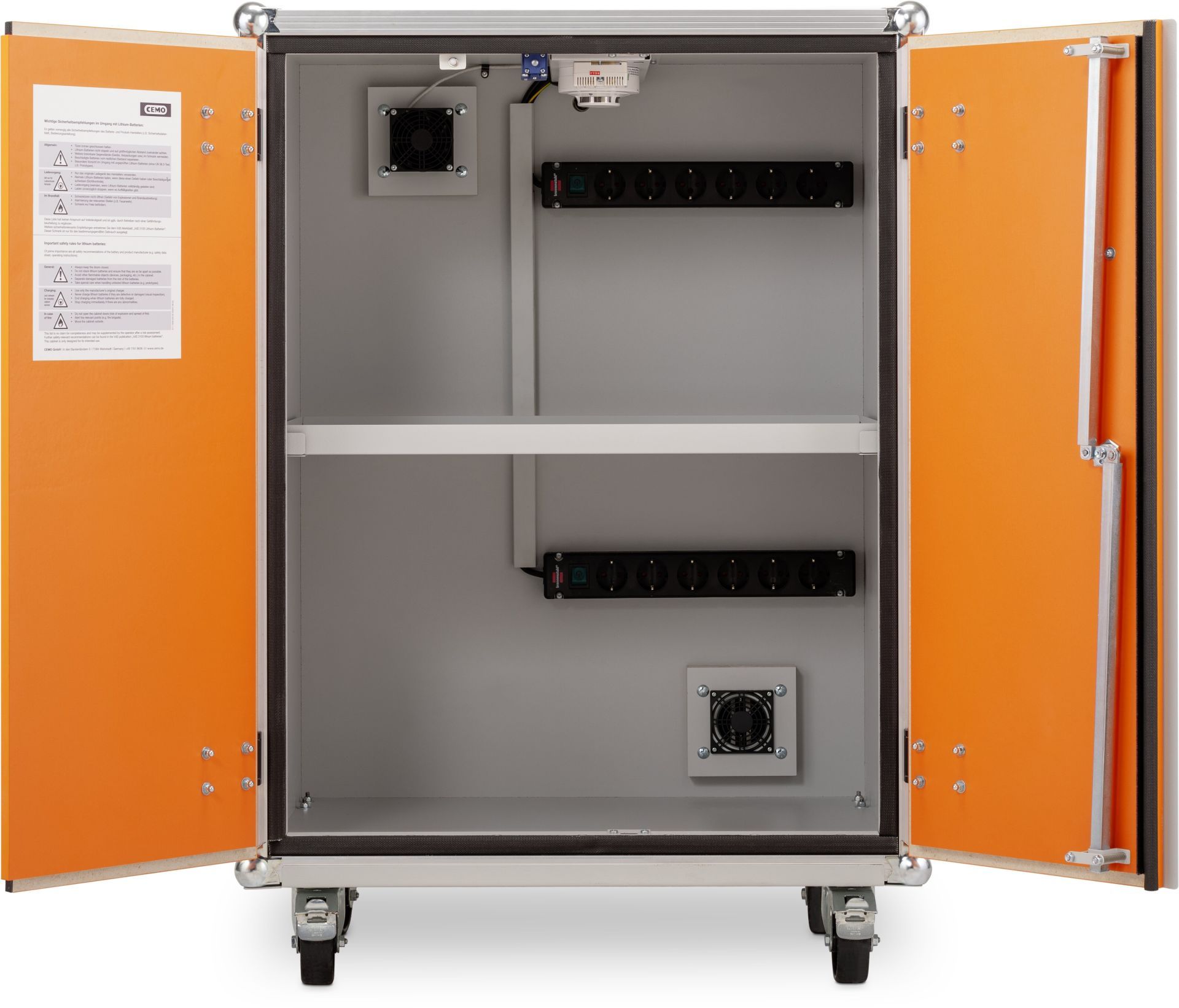 Armoire anti-feu CEMO 8/10 Premium lockEX® 230 V SIM avec roulettes - Réf 11725F - Certifiée VDMA 24994 et TÜV NORD_1