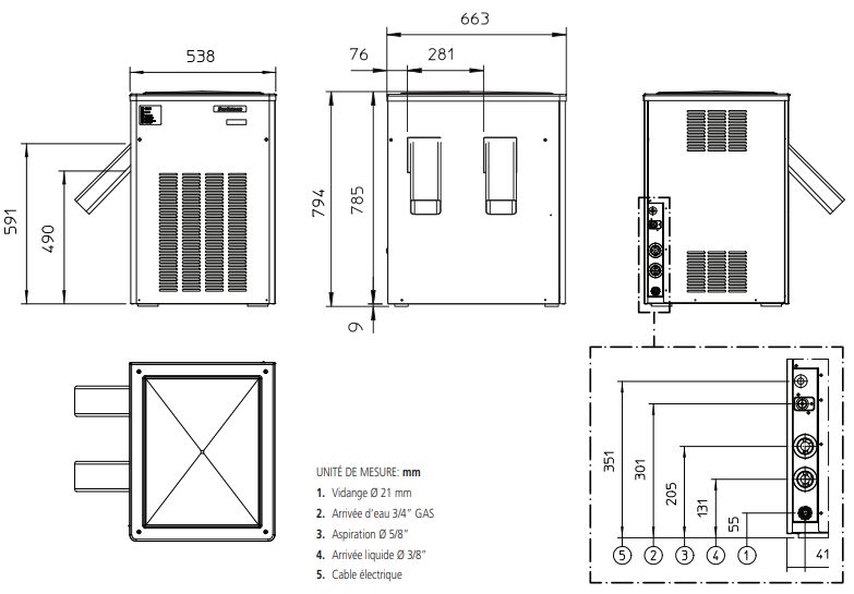 Mf 68 split machine à glace en supergrains - scodif scotsman - 1150 kg/24 h_1
