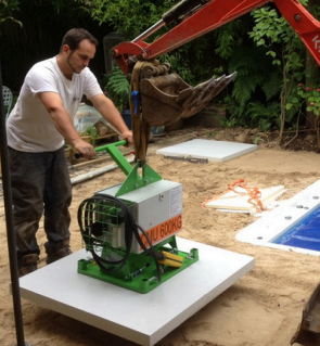Palonnier pour pose de dalles en pierre ou béton - Capacité jusqu'à 600 kg - En vente ou location_1