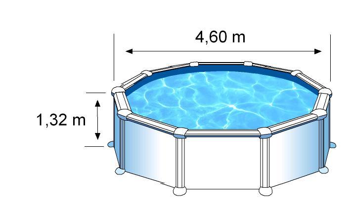 Piscine ronde acier ø4,80m x h: 1,32m - filtration à sable_1