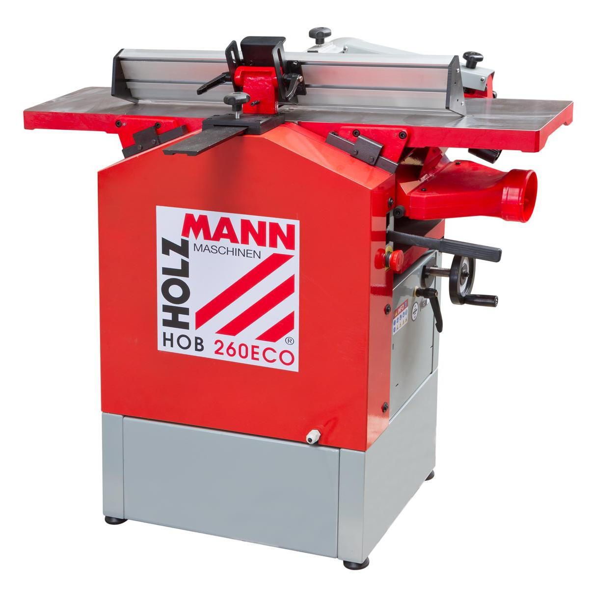 Raboteuse-dégauchisseuse Holzmann HOB260ECO - 400V - Tables en fonte grise et guide inclinable_1