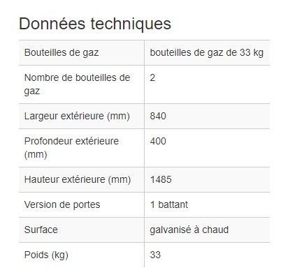 125056w - armoire pour bouteilles de gaz liquéfié st 23_1