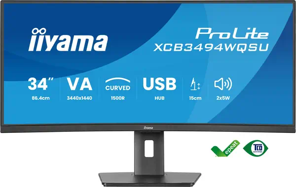 Iiyama ProLite XCB3494WQSU-B1 écran plat de PC 86,4 cm (34