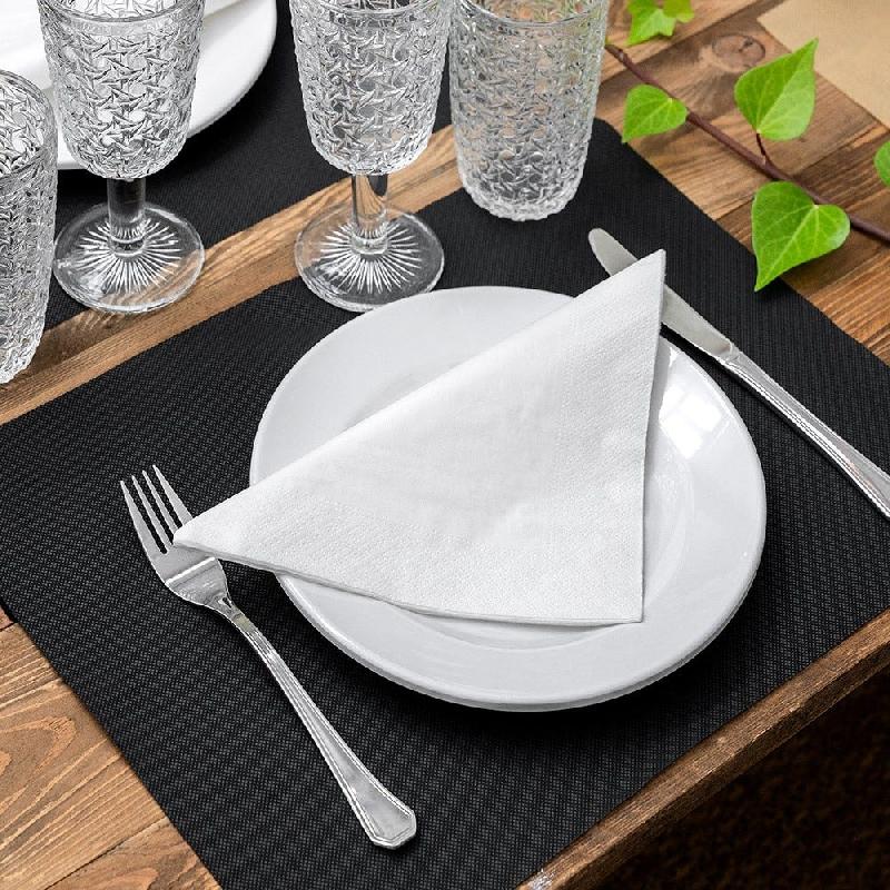 Serviette ouate Ecolabel blanche 2  plis  39x39 cm - par 1600_1