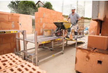 Flexxwork - Plateforme de travail Günzburger Steigtechnik - Plaque antidérapante en bois - Poids 8,72 kg_1