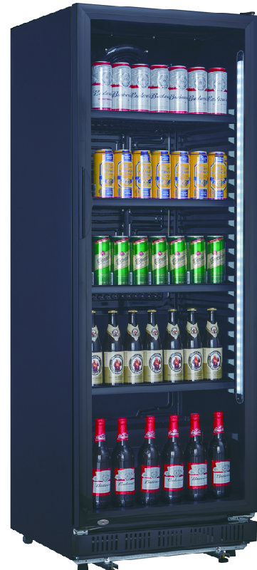 Vitrine  à boissons, refrigeration assistee noire 360l 1 porte vitrée L2G_1