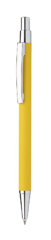 Stylo à bille en aluminium - finition caoutchoutée - gravure laser effet miroir - encre bleue_1