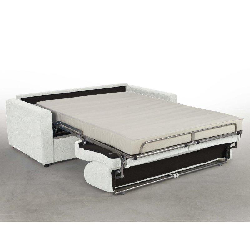 Canapé convertible Midnight Express - Couchage 120cm - Matelas mousse 16cm polyuréthane - Revêtement blanc_1