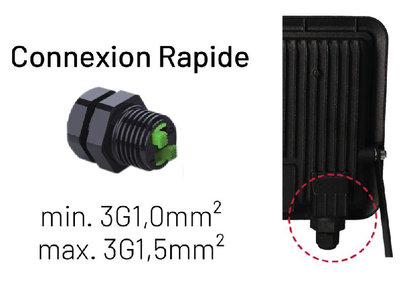 Projecteur mural extérieur Kreon 2 - IP65, 20W, 4000K, 2000lm, couleur noire_1