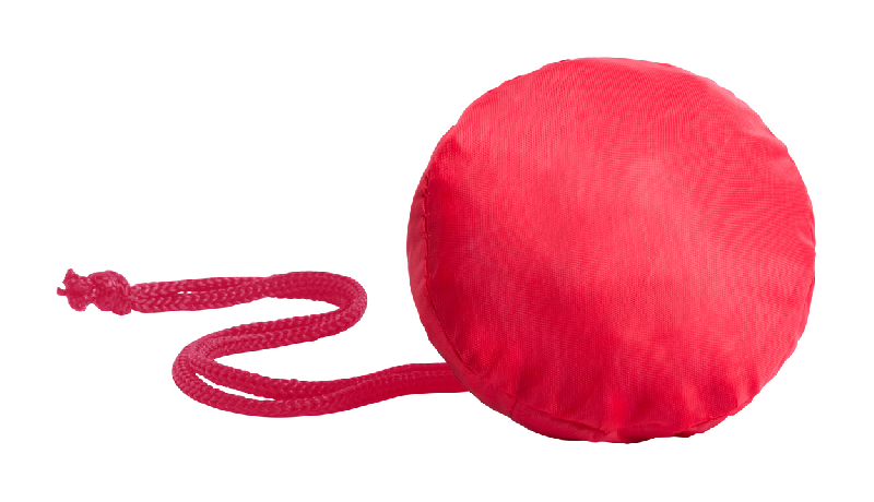 Sac shopping pliable coloré en polyester 190T - rouge - 24.25 gr_1