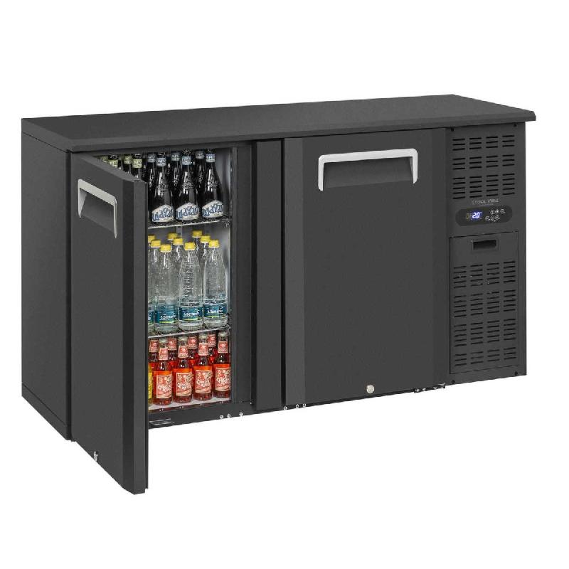 Arrière-bar noir 2 portes pleines - 315 L | Coolhead - QB200_1