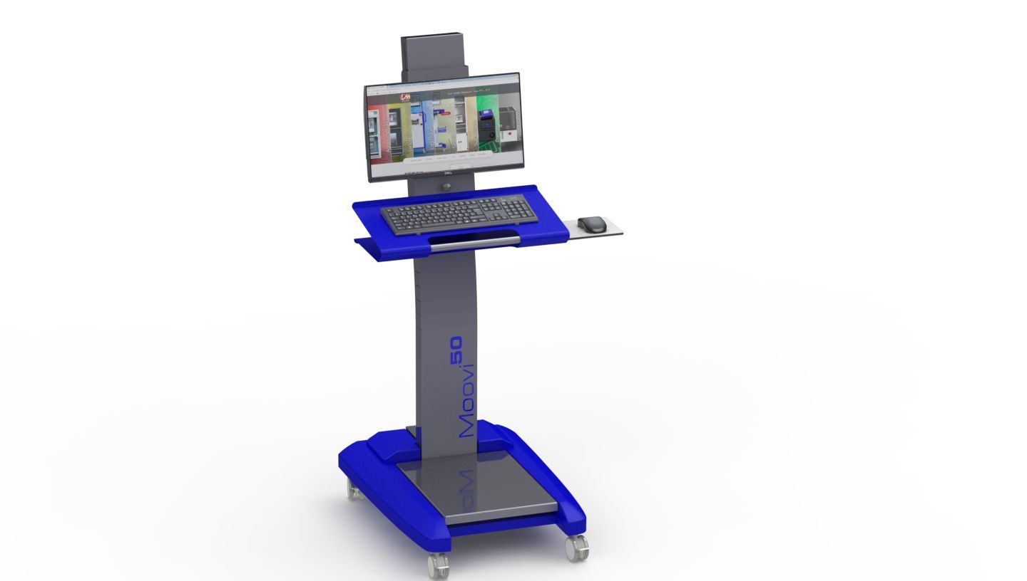 Chariot informatique mobile santé - Sécurisé et adapté aux milieux médicaux_0