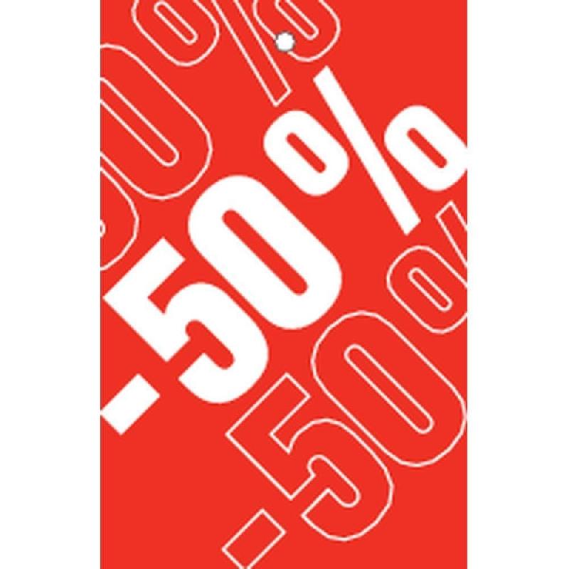 Étiquette à trou -50% Soldes Tradition rouge 55x85mm - par 250 - Belle qualité papier 100% recyclable_1