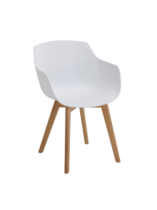 Fauteuil multi-usages BILLY - neuf - coque en polypropylène, piétement en bois naturel_1