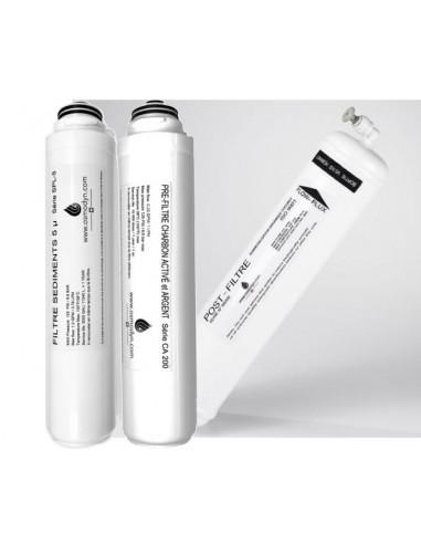 Kit de renouvellement Fontaine GREENDYN - Cartouches sédiment, charbon activé et minéralisante - Membrane encapsulée_0