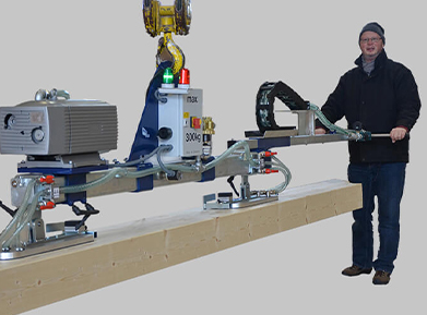 Palonniers à ventouses Aero Poro - Levage jusqu'à 900 kg - Pour manutention de panneaux de bois_1