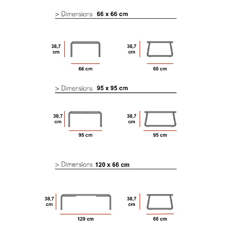 Table basse design - Mobel linea - Blanc 9010, Chêne moyen , 95 x 95 cm_1