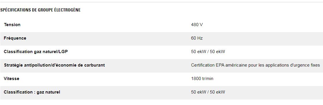 Dg50-2 (triphasé) groupes électrogènes industriel à gaz - caterpillar - frequence :480 v tension : 60 hz_1