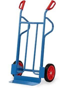 Diable Pro tube acier - Charge 350 kg - Poignées et arceaux de sécurité - Roues gonflables, caoutchouc ou increvables_1