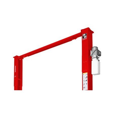 Pont élévateur hydraulique à 2 colonnes 4 t 230 V avec déverrouillage électrique et raccordement supérieur MW Tools HB240MCF_1