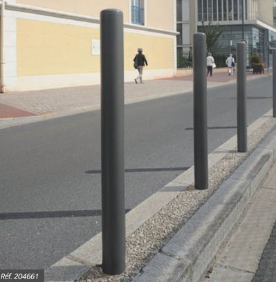 Potelet en acier galvanisé, peint sur galva ou zinc - Tube acier Ø60, 76, 90, 114 ou 168 mm - Carrefour_1