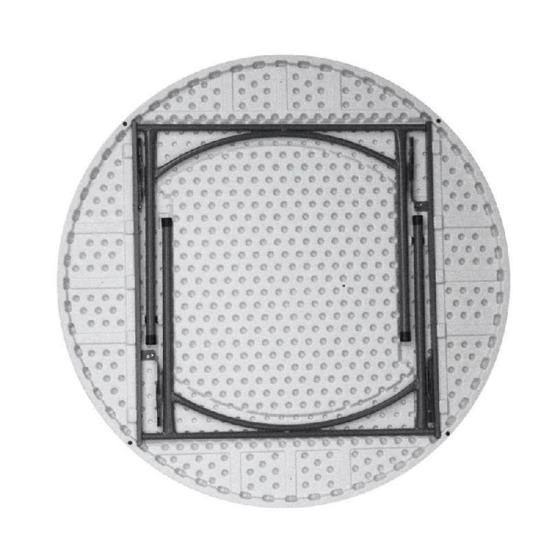 Table pliante de réception Hdpe ronde Nimes Ø180x74cm - blanche_1