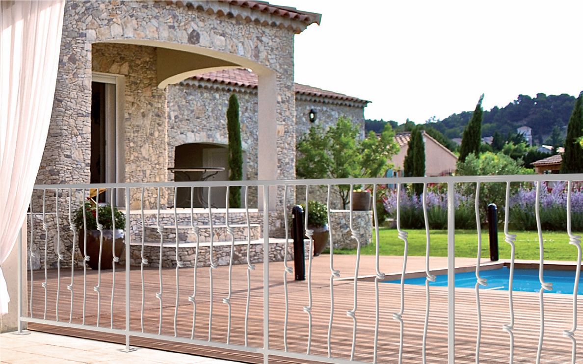 Balcon et rampe art déco - Main courante tube 40x27 - Barreaudage diamètre 12 - Double torsade_0