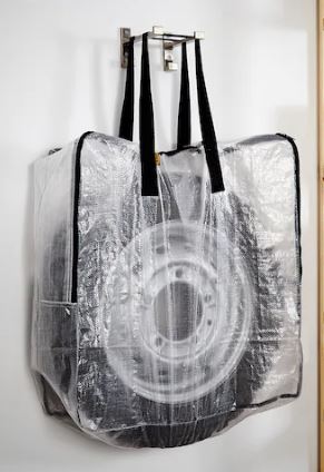 DIMPA - Sac de rangement transparent 65x22x65 cm - Contenance pour roue, affaires de sport ou vêtements_1