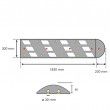 Easyspeed 75 RB - Ralentisseur de vitesse monobloc haute visibilité - CPN Industries-Viso - Dimensions 1830 x 300 x 75 mm_1