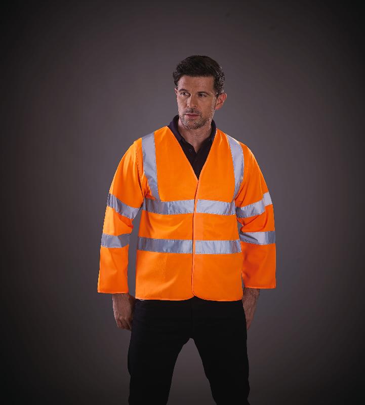 Gilet de sécurité Hi-vis à manches longues - Réf: YHVJ200 - EN ISO20471:2013 Classe 3 - Hi-Vis Yellow/Orange_1
