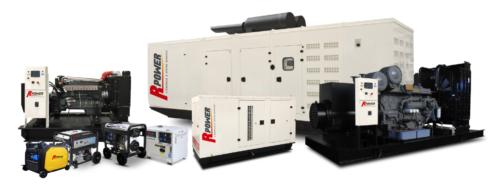 Groupe électrogène industriel diesel 1500tr RPOWER - insonorisé ou ouvert - 55 kVA - DB55KSE_1