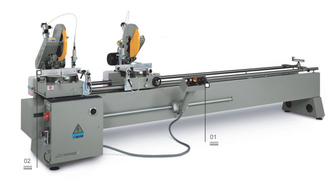 Norma - Tronçonneuse à double tête Emmegi - 2 lames à pastilles de carbure - Déplacement manuel et haute précision_1