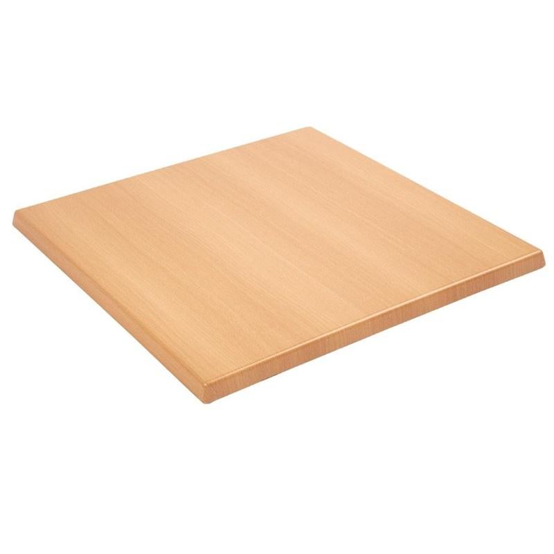 Plateau de table carré effet hêtre 600mm | Bolero - GG634_1
