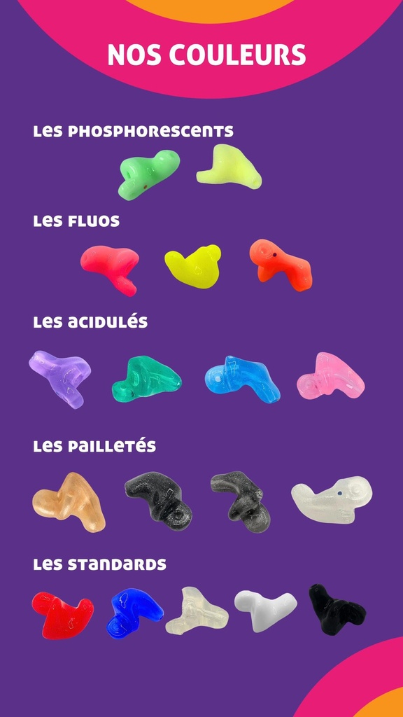 Protecteurs auditifs linéaires en silicone médical souple pour les professionnels du son et les musiciens - ACS-Pro 17_1