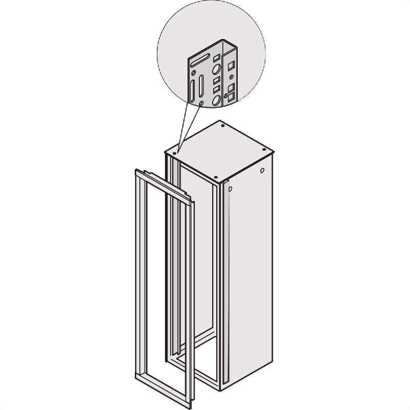 SCHROFF Varistar, support d'adaptateur pour cadre déco, 1800H 600W, RAL 7021_1