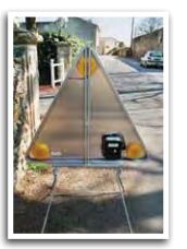 Panneau tri-flash à LED - Sodimar - optiques 150mm - autonomie 2000h - norme CE EN-12352_1