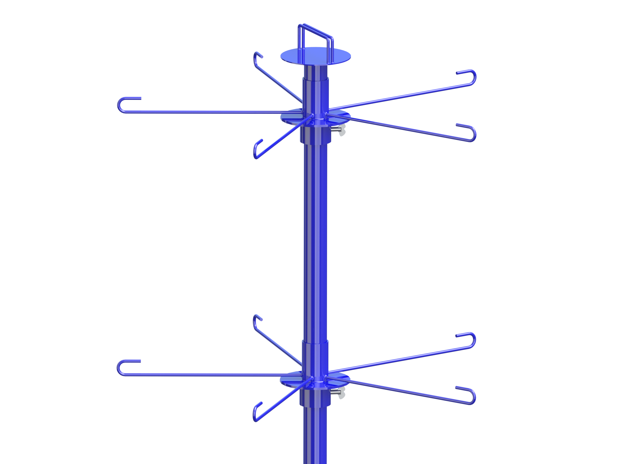 Présentoir mobile tournant ou fixe - 25 broches - métal avec réglage des étages et pince pour sérigraphie_1