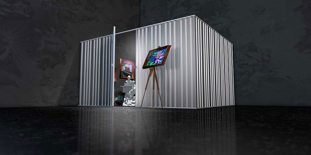 Système de box grillagés avec panneaux adaptables