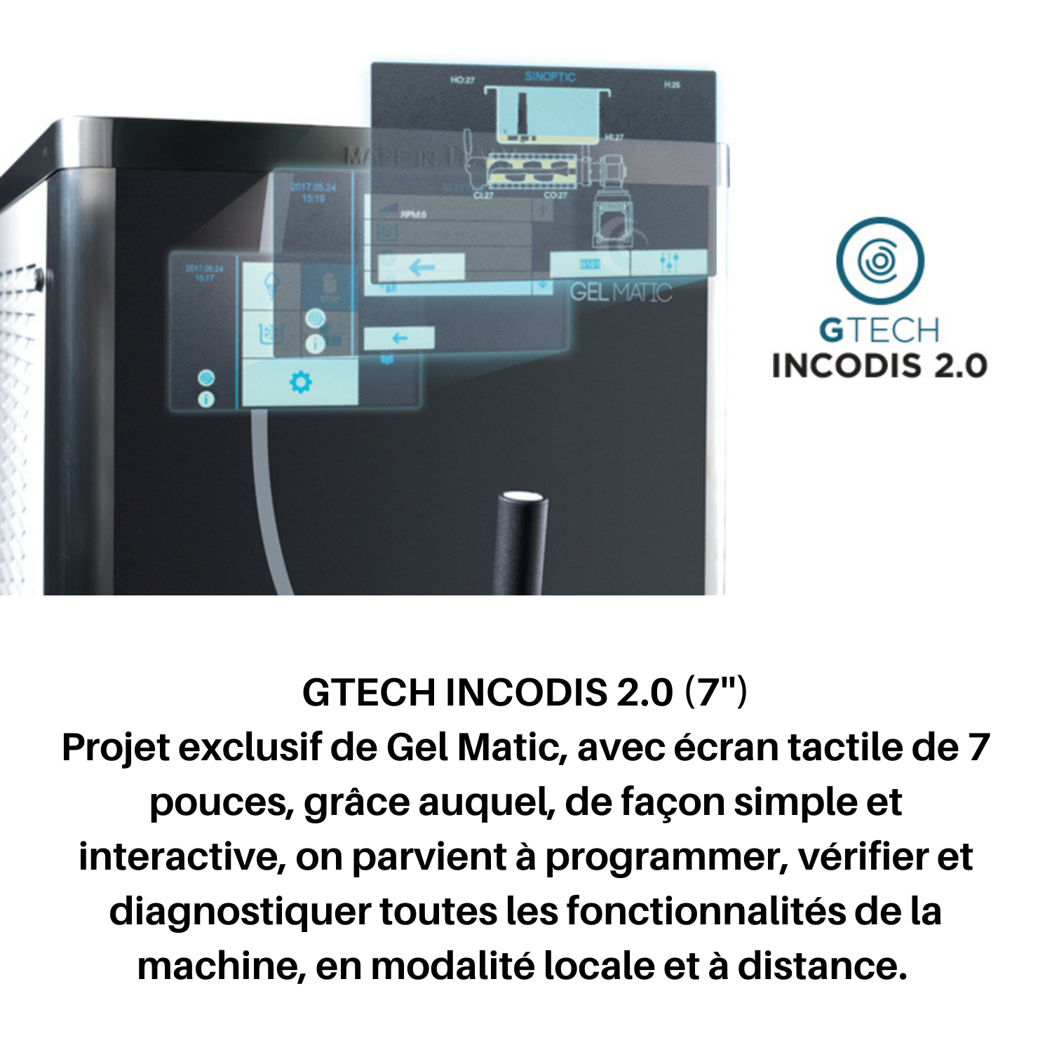 Machine à glace italienne Gel Matic BV252GR - 2+1 parfums - gravité - 3100W - 440 cônes/h - version wall_1