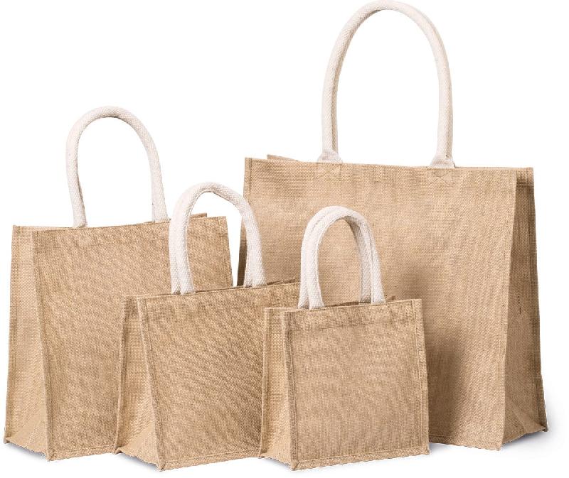 Sac réutilisable style cabas en toile de jute - grand modèle - Réf: KI0274 - Marque: Kimood_1