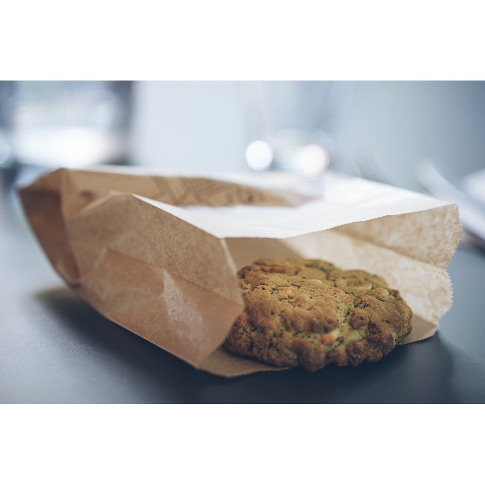 1000 sacs snacking en kraft brun Delivery - 14 + 7 x 21 cm - Épaisseur 30 g/m²_1