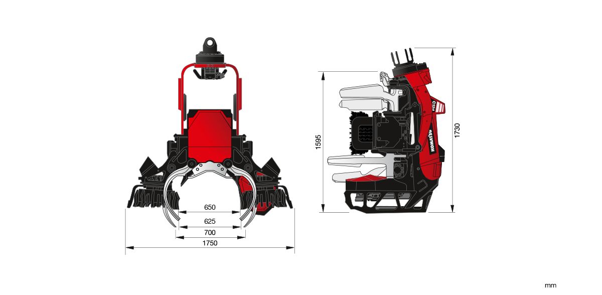 C124 - tête d'abattage - komatsu - largeur max.1 750 mm_1