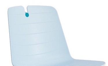 Chaise de réunion Mindy avec pied chromé. - Bleu clair_1