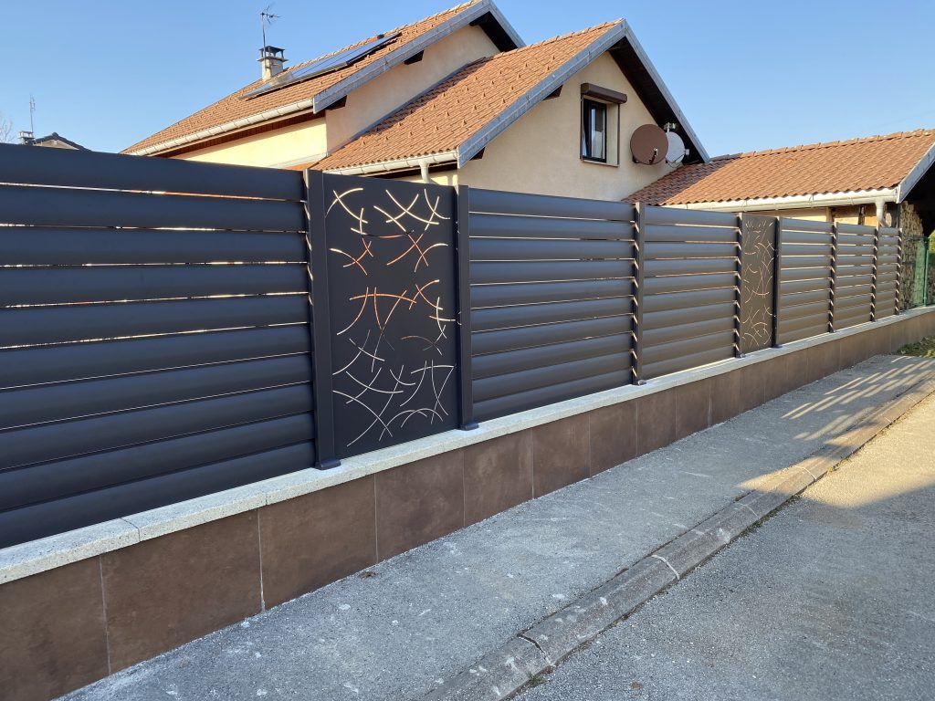 Clôture en aluminium - my cloture - lame persienne aile d’avion écartement de 0 ou 5mm_1