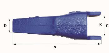 Dents de godet adaptables Feurst F25 R12 - 5.75kg - Dimensions précises_1